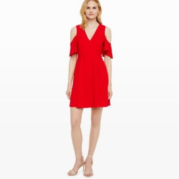 Club Monaco red shoulder dress - Picture 1 of 3